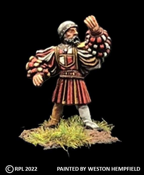 52-1812:  Imperial Pikeman, Advancing, with Skull Cap