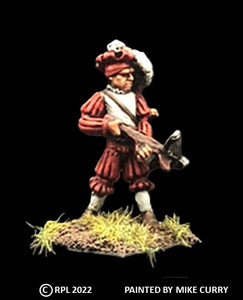 52-1840:  Imperial Crossbowman Reloading, with Soft Hat