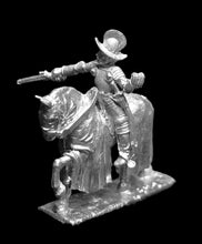 Load image into Gallery viewer, 52-1943 48-0371: Imperial Demilancer, Firing Pistol, with Morion on Caparisoned Horse [Rider &amp; Mount]
