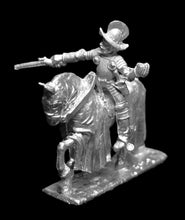Load image into Gallery viewer, 52-1943 48-0371: Imperial Demilancer, Firing Pistol, with Morion on Caparisoned Horse [Rider &amp; Mount]
