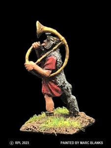 52-2049:  Hoplite Musician with Horn, Wearing Fur
