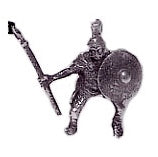 Load image into Gallery viewer, 52-2103:  Hoplite Cavalryman, Plumed Helmet, Spear, and Shield [rider only]
