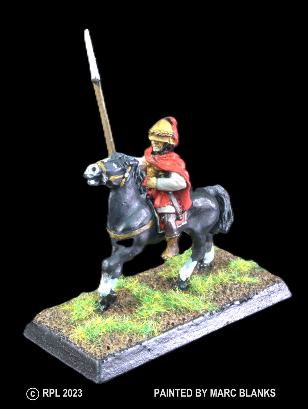 52-2121/48-0325:  Hoplite Cavalryman, Uncrested Helmet I [rider and mount]