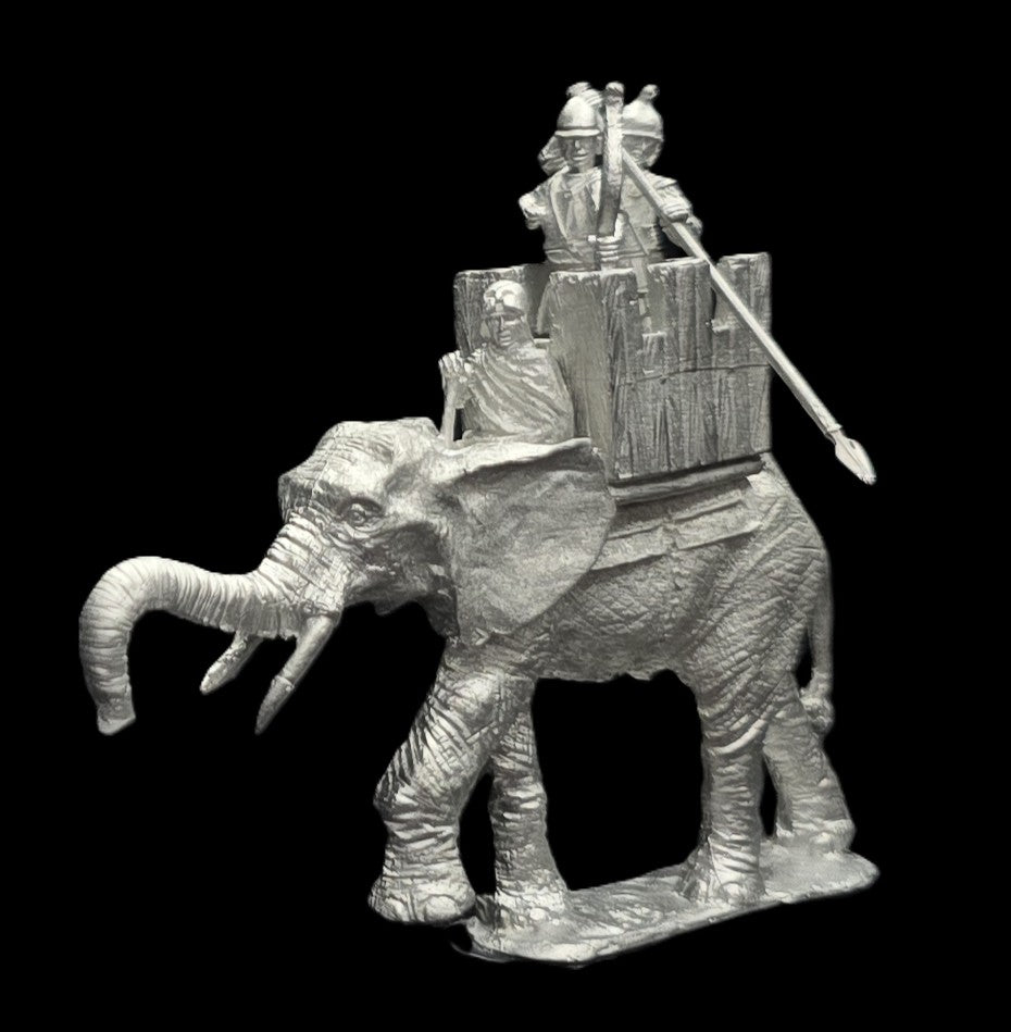 52-2163-X: Hoplite War Elephant with Howdah and Crew – Ral Partha