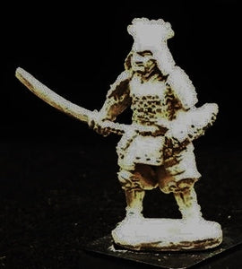 52-3032:  Elite Samurai with Sword at Side, Crested Helm