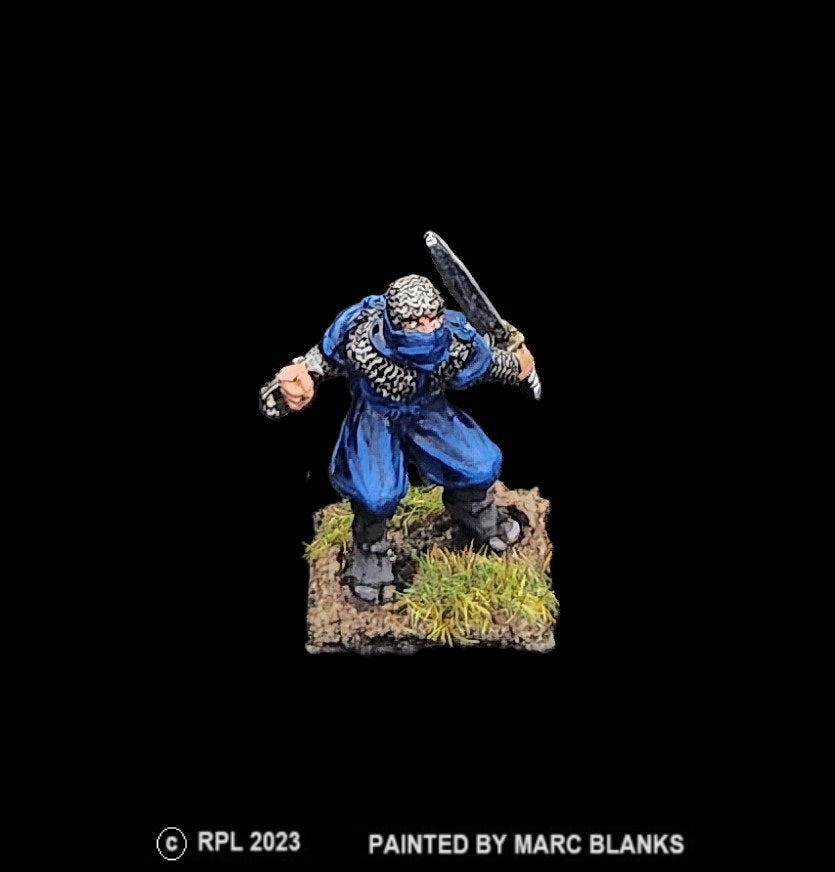 52-3142:  Elite Armored Ninja with Sword in Left Hand