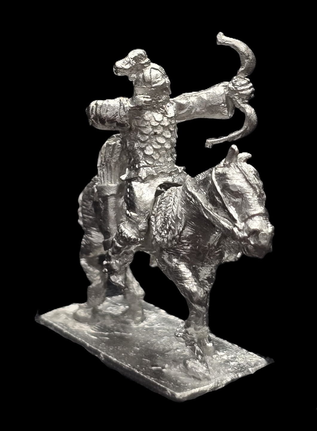 52-3263 / 48-0597:  Mongol Horse Archer, Firing, on Pony  [rider and mount]