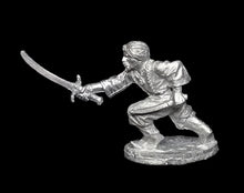Load image into Gallery viewer, 52-5003:  Desert Warrior Swordsman Advancing, with Two Swords and Turbin
