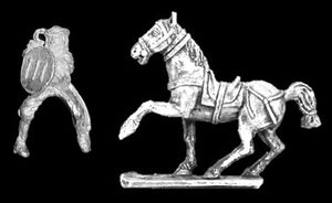 52-5061/48-0312:  Desert Warrior Cavalryman, with Shield [rider and mount]
