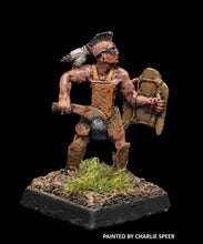 Load image into Gallery viewer, 52-7001:  Native Warrior In Armour with Shield (Huron)
