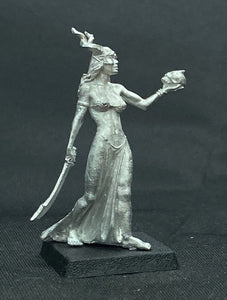 52-9001:  Female Necromancer with Skull