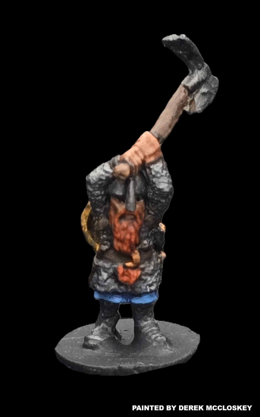 57-0101:  Dwarf with Mattock Overhead [Oval Base]