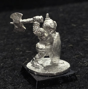 57-0103:  Dwarf with Axe Overhead and Shield, Advancing