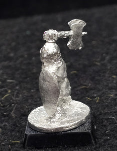 57-0103:  Dwarf with Axe Overhead and Shield, Advancing
