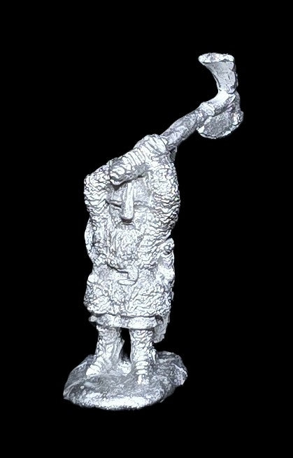 57-0111:  Dwarf with Mattock Overhead [Organically Shaped Base]