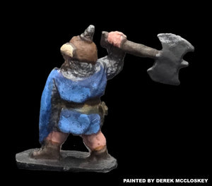 57-0113:  Dwarf with Axe Overhead and Shield