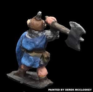 57-0113:  Dwarf with Axe Overhead and Shield
