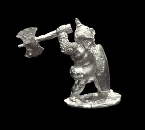 57-0113:  Dwarf with Axe Overhead and Shield