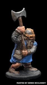 57-0151:  Dwarf Champion with Great Axe, Cloaked