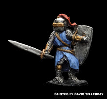 Load image into Gallery viewer, 57-0322:  Foot Knight, Attacking, Plumed Helmet
