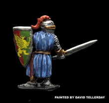 Load image into Gallery viewer, 57-0322:  Foot Knight, Attacking, Plumed Helmet
