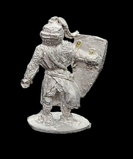 57-0322:  Foot Knight, Attacking, Plumed Helmet
