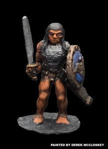 57-0358:  Barbarian, In Chainmail, with Sword and Shield