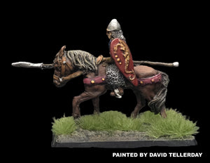 57-0376:  Lancer with Weapon Levelled [rider and mount]