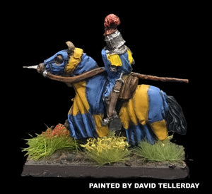 57-0393 / 48-0562:  Knight w/ Thick Plume on Charging Horse [rider and mount]