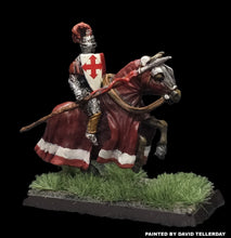 Load image into Gallery viewer, 57-0394 / 48-0563:  Knight w/ Thin Plume on Rearing Horse [rider and mount]
