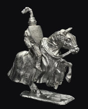 Load image into Gallery viewer, 57-0394 / 48-0563:  Knight w/ Thin Plume on Rearing Horse [rider and mount]
