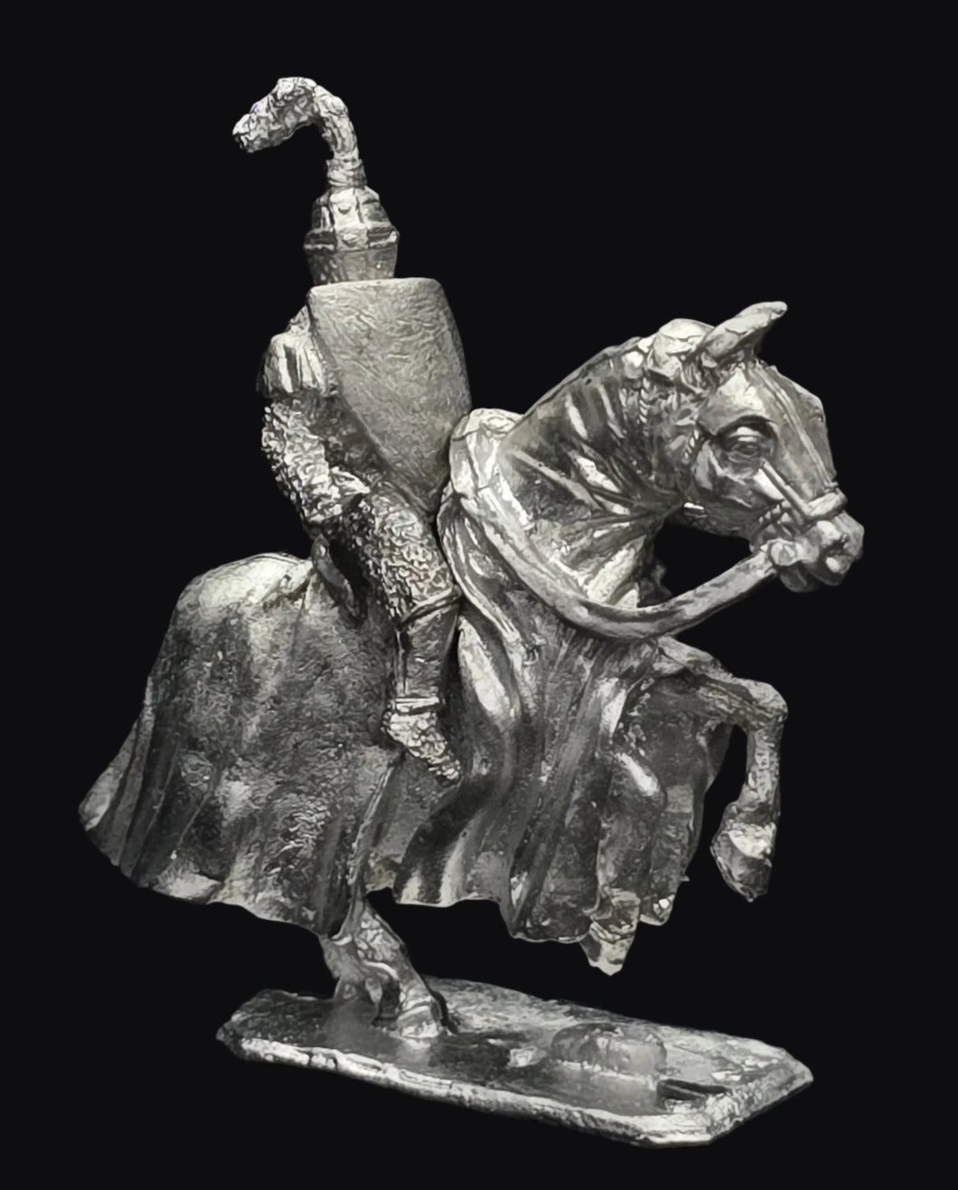 57-0394 / 48-0563:  Knight w/ Thin Plume on Rearing Horse [rider and mount]