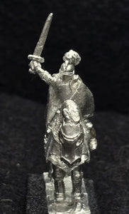 57-0396 / 48-0568:  Knight in Full Plate with Plumed Helm, on Armored WarHorse [rider and mount]