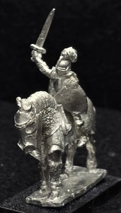57-0396 / 48-0568:  Knight in Full Plate with Plumed Helm, on Armored WarHorse [rider and mount]