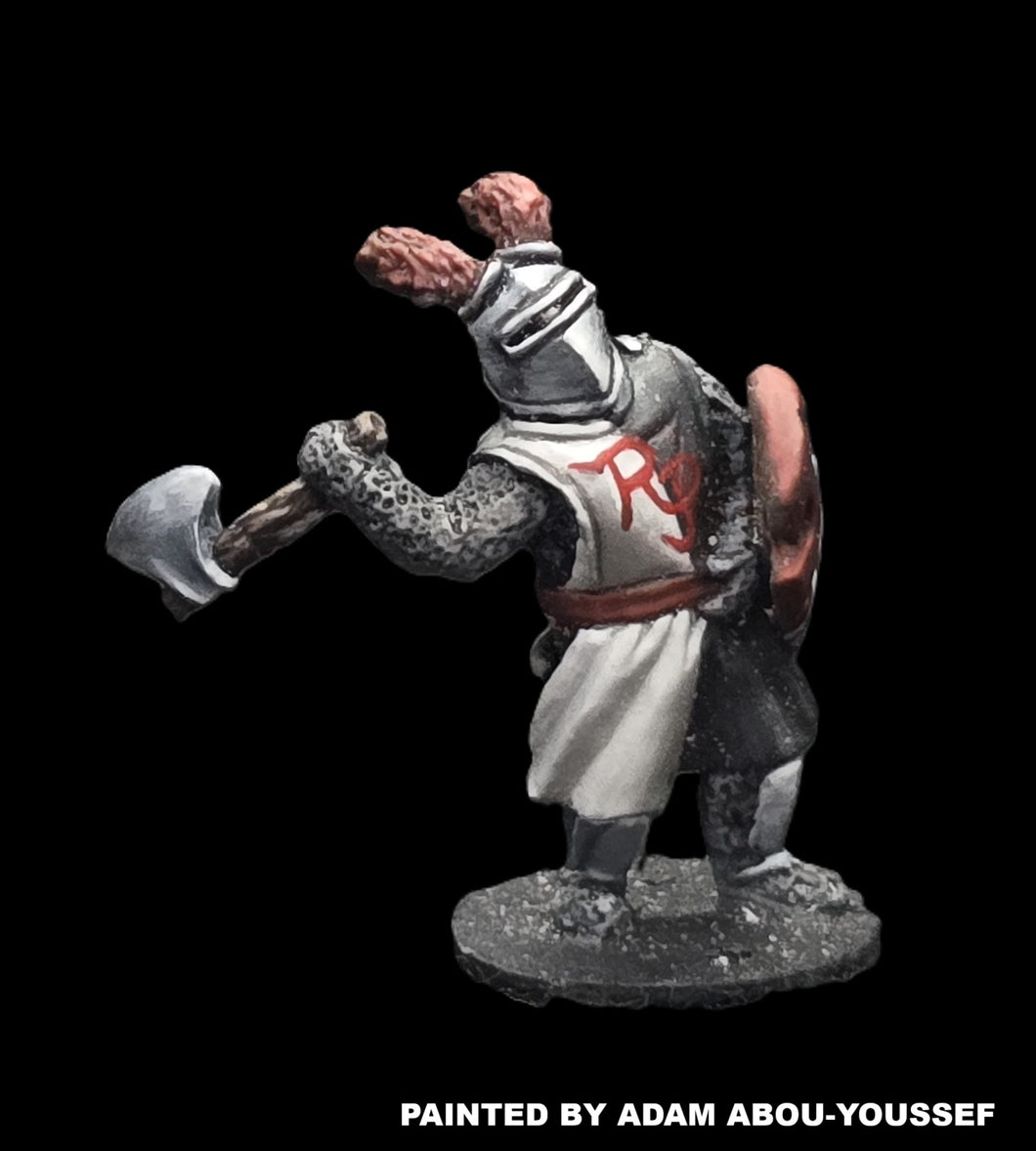 57-0407:  Armored Hero with Axe, Attacking