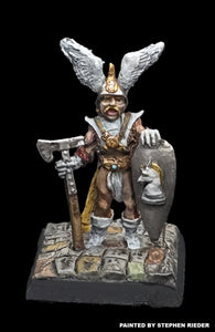57-0411:  Paladin with Axe and Shield
