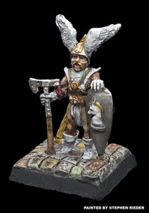 57-0411:  Paladin with Axe and Shield