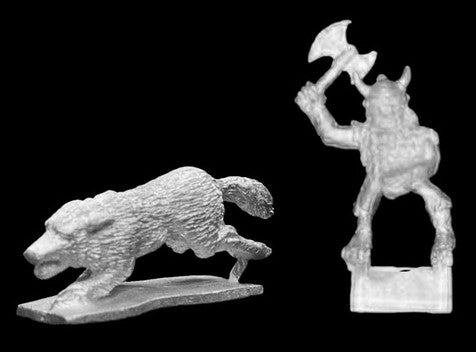 57-0573 / 57-0901:  Goblin Wolf Rider with Spear and Shield [rider and mount]