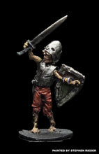 Load image into Gallery viewer, 57-0701:  Skeleton in Plate Armor, with Heater Shield and Weapon Raised
