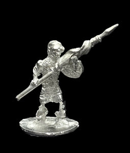 57-0703:  Skeleton with Two Handed Weapon and Round Shield