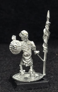 57-0703:  Skeleton with Two Handed Weapon and Round Shield