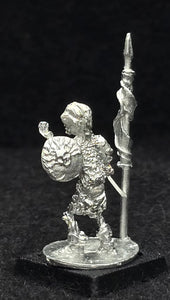 57-0703:  Skeleton with Two Handed Weapon and Round Shield