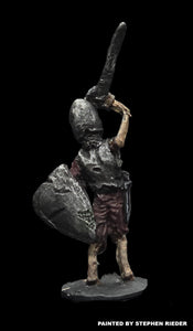 57-0711:  Skeleton with Sword Overhead and Shield Behind