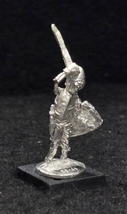 57-0711:  Skeleton with Sword Overhead and Shield Behind