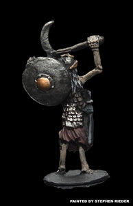 57-0716:  Skeleton with Sickle and Shield, Short Garment