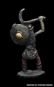57-0718:  Skeleton in Chainmail, with Sickle and Shield