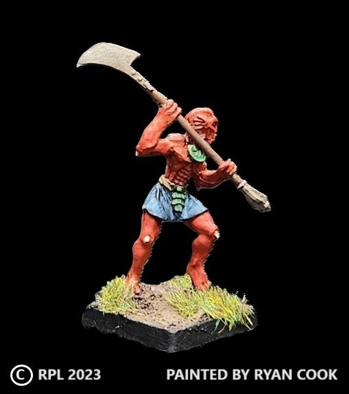 58-1133:  Martian Cultist with Axe Over Shoulder, Facing Left