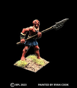 58-1142:  Martian Cultist with Polearm, Facing Left, Smooth Blade