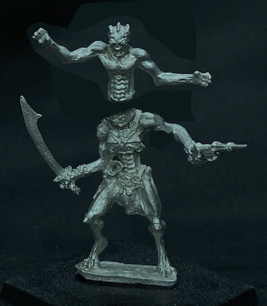 58-2051:  Wastelander Biped with Sword and Pistol, Unarmored, Open Hands