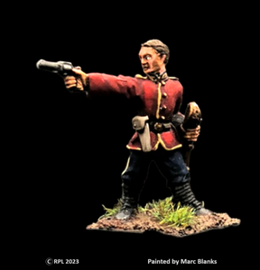 59-2081:  Victorian British Officer, Aiming Pistol, No Helmet
